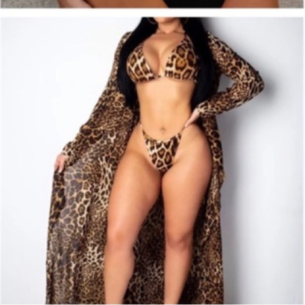Brand new leopard 3 pc swim